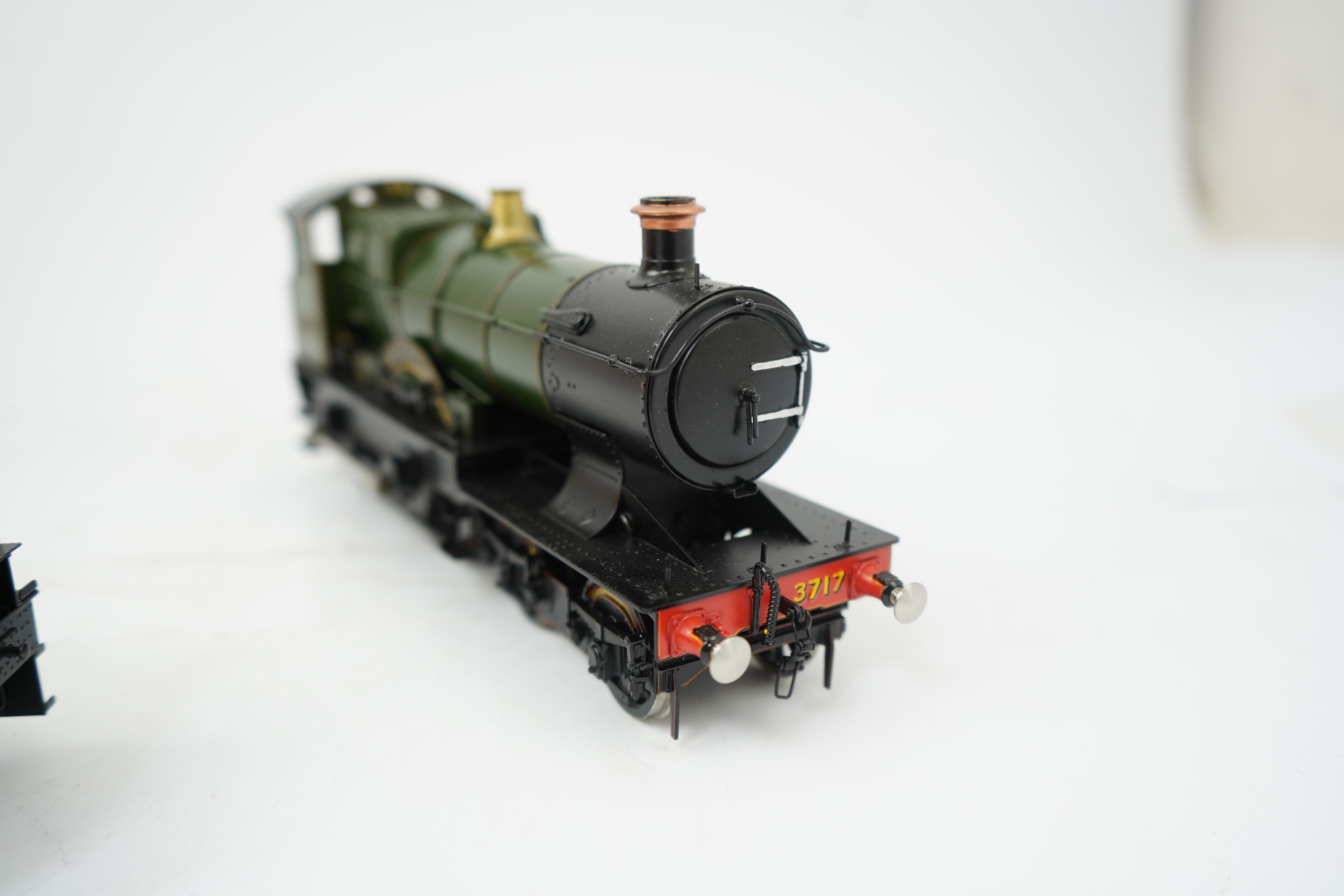 An 0 gauge Finescale Brass (by SanCheng, China) model of GWR 37xx (City) Class, City of Truro, 3717, 4-4-0 tender locomotive, powered for two rail operation, with original box.